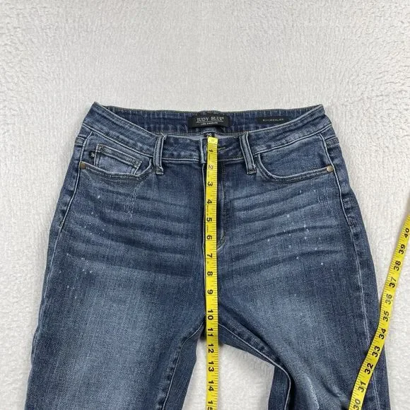 Judy Blue Jeans Womens 29 Blue Denim Stretch Boyfriend Fit‎ Casual Ladies Pants - Picture 10 of 16